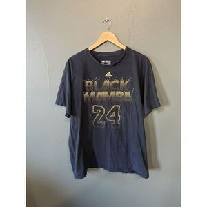 Adidas Los Angeles Lakers Mens Black T-shirt Kobe Black Mamba 24 Size XL